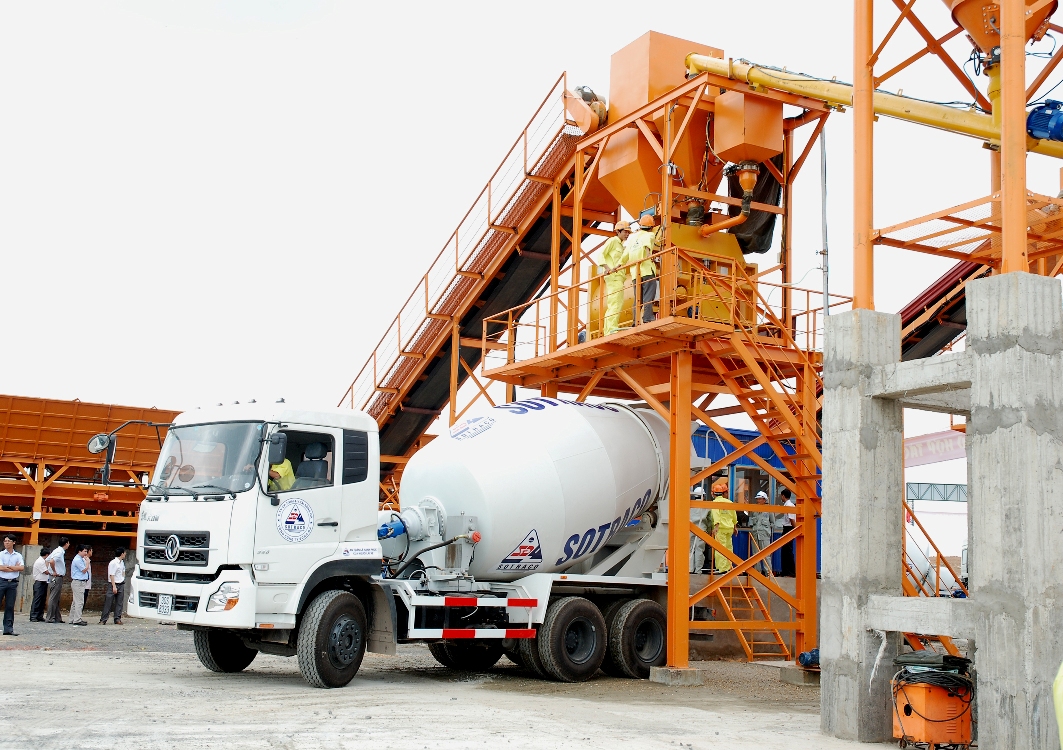 Ứng dụng trong việc trộn bê tông của động cơ giảm tốc wansin